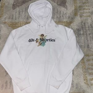 40s and shorties white hoodie